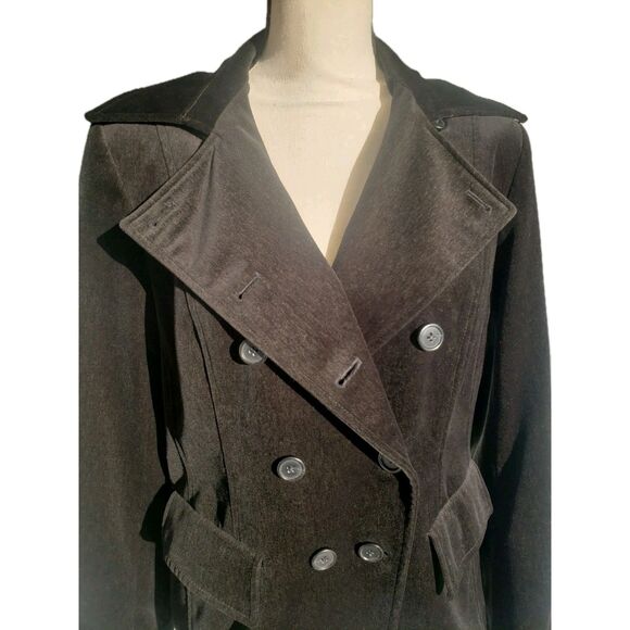 Vtg J Peterman Women’s 12 Double Breasted Velvet Cashmere Blazer Black Old Money - Picture 3 of 16
